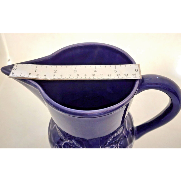 PITCHER/VASE-BORDALLO PINNEIRO-Made In Portugal-Deep Blue/Purple-Shelf Decor - Picture 11 of 13